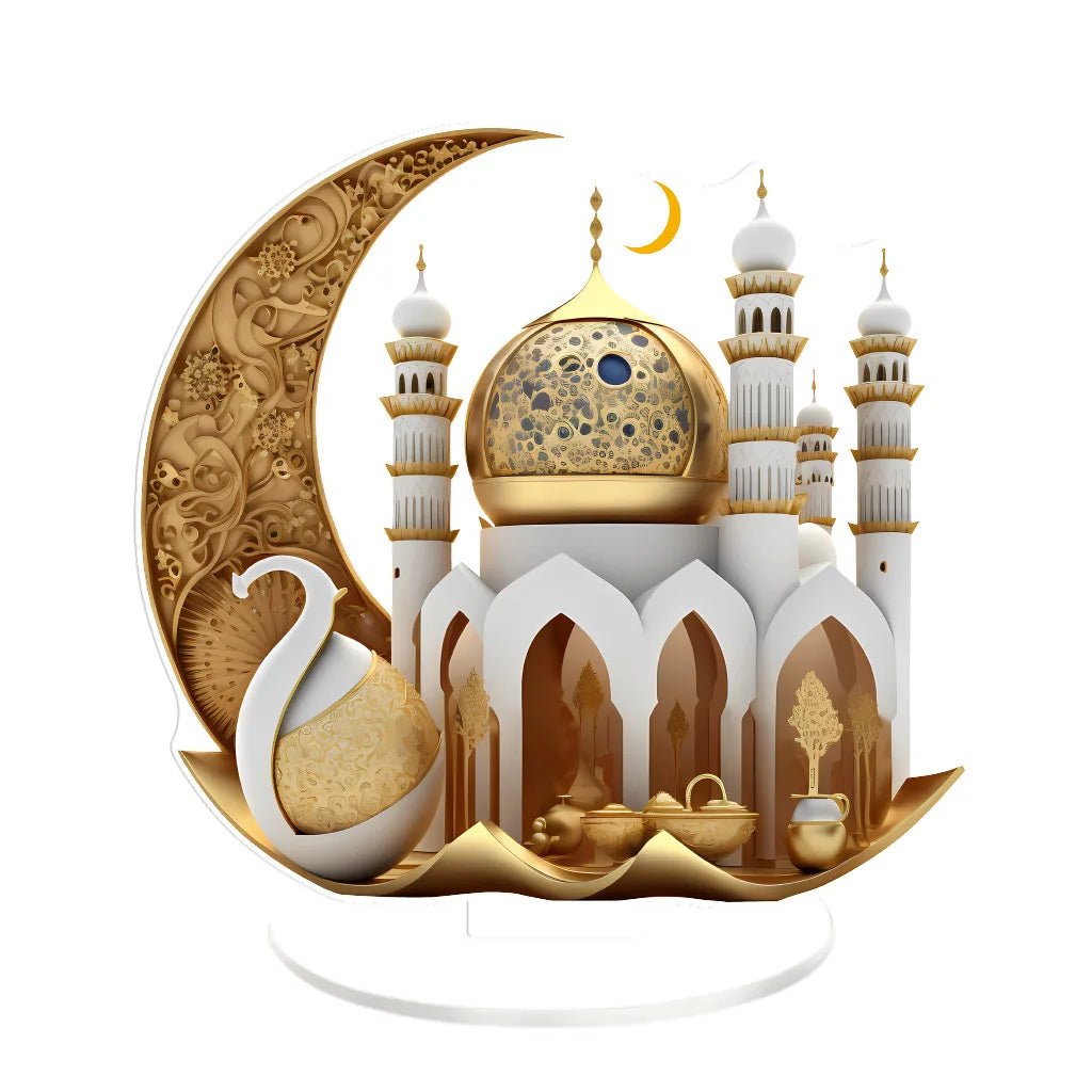 Ramadan Dekoration – Elegant Bordspynt med Måne &amp; Moské - World of StylesRamadan Dekoration – Elegant Bordspynt med Måne &amp; MoskéHem &amp; Inredning → Dekoration → Ramadan / HögtidRamadan Dekoration – Elegant Bordspynt med Måne &amp; Moské